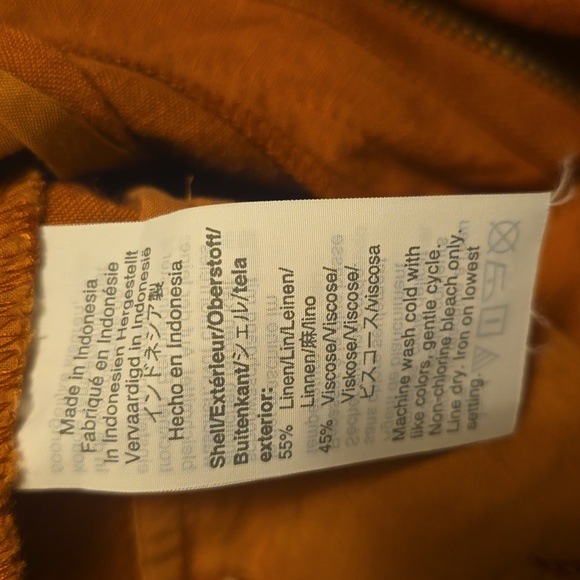 Madewell Linen Paperbag Pants - size 0 - orange rust - Picture 8 of 8